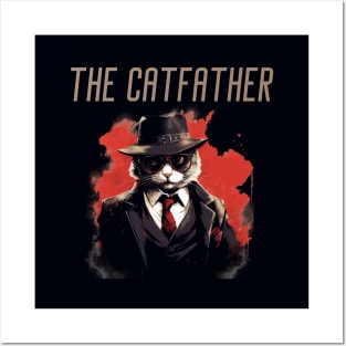 THE CATFATHER, gift present ideas Posters and Art